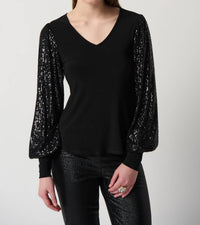 Joseph Ribkoff - SPARKLE SLEEVE TOP