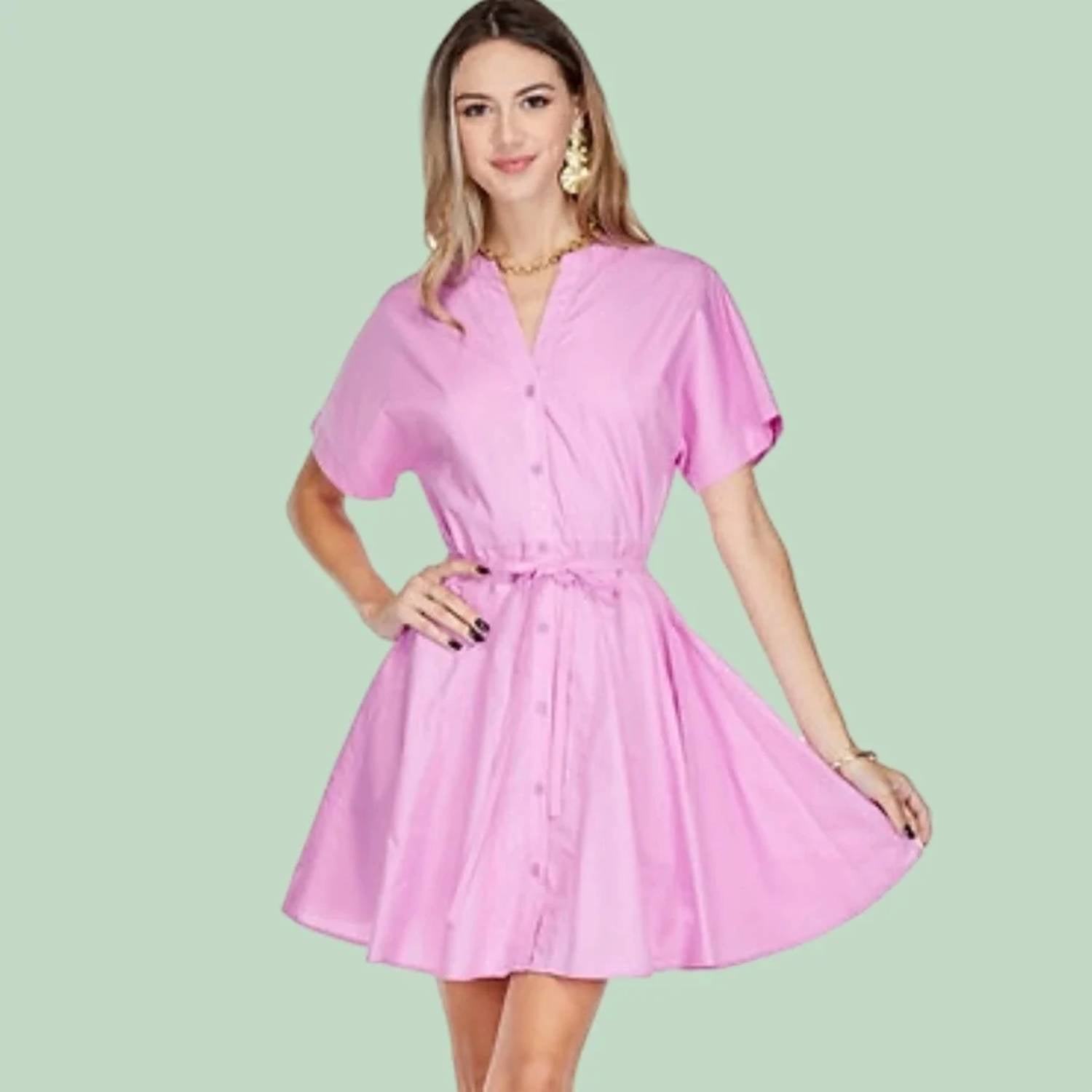 Joy Joy - Rose Button Front Dress
