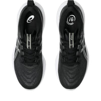 ASICS Women's Cumulus 27 Running Shoes in black white - women's shoe - detail view