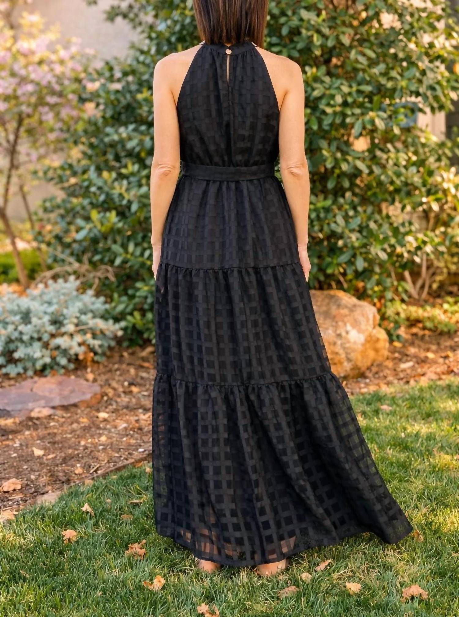 Whimsical Mimsy - Sunset Halter Maxi Dress
