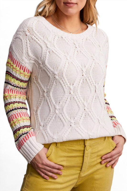 Tribal - INTARSIA LONG SLEEVE CREW NECK SWEATER