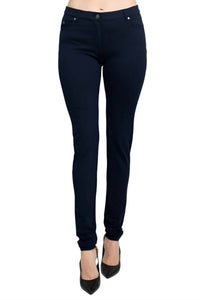 Alberto Makali - Mid Waist Belt Loop 5 Pocket Stretch Crepe Pant