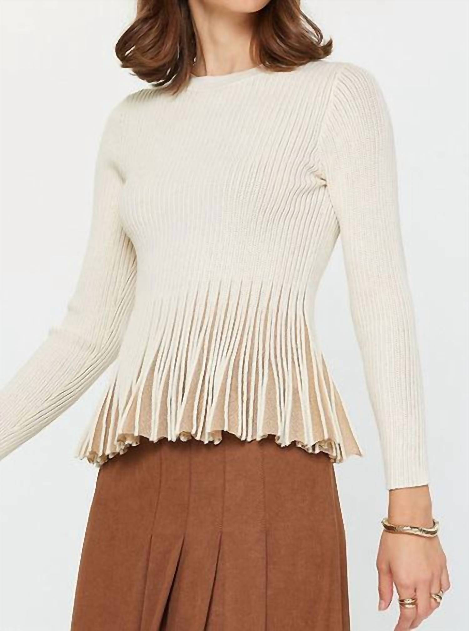 Current Air - Shimmer Peplum Sweater