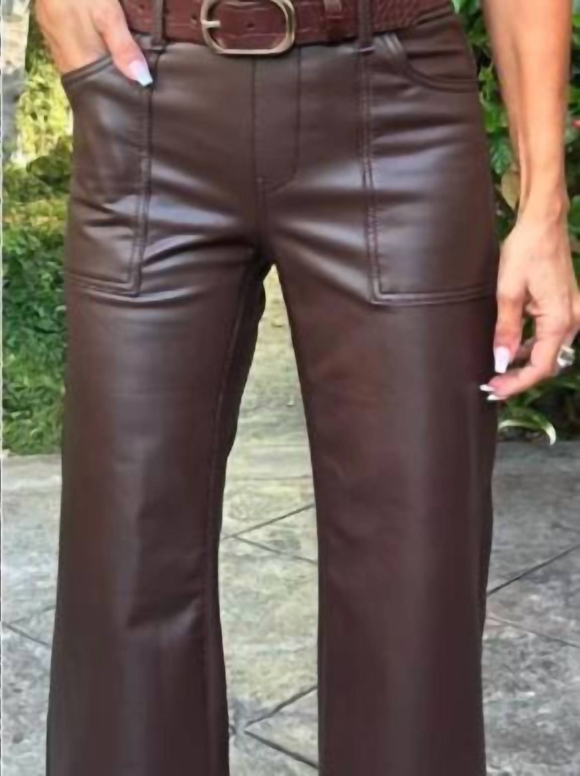 Bevy Flog - Christine Vegan Leather Pull On Pants