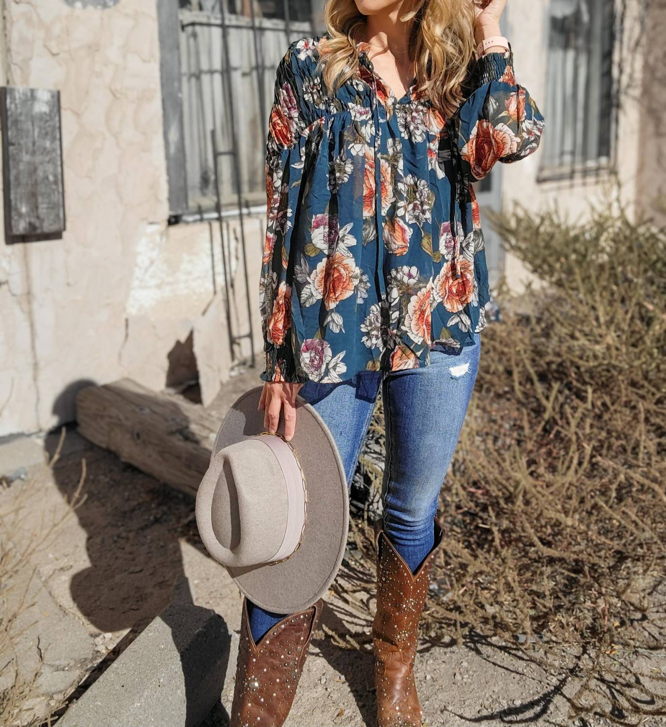 Hayden LA Cordelia Top in multi - women's long sleeve top - view 6