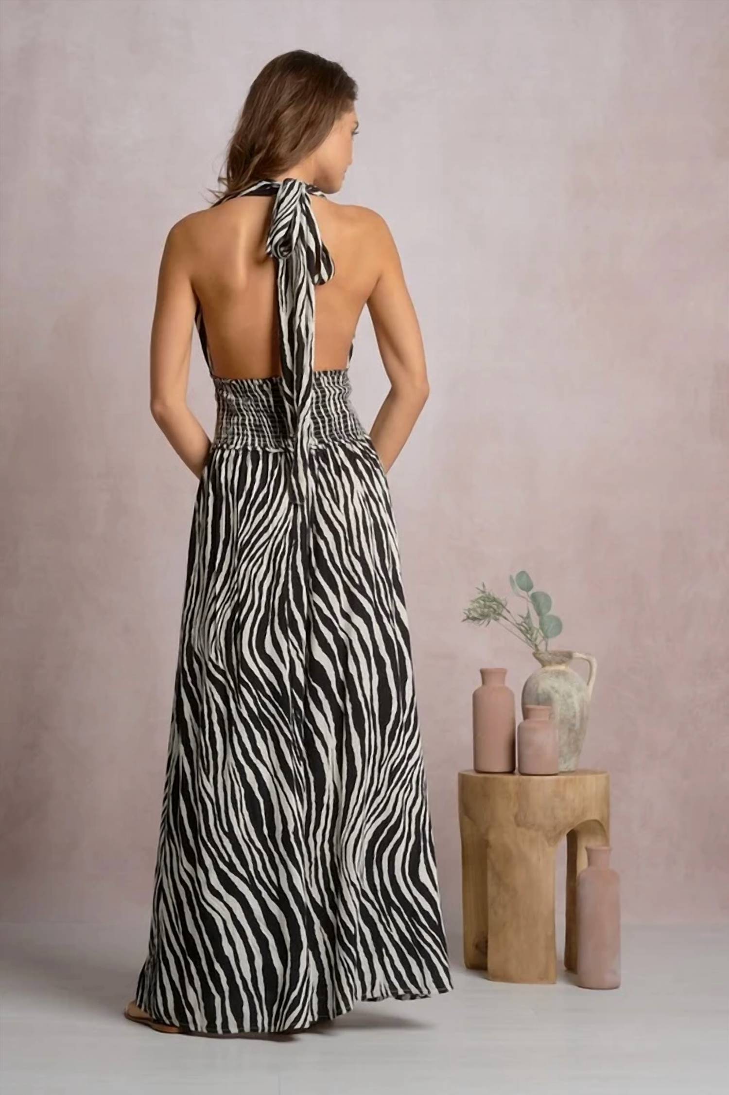 Elan - Halter Maxi Dress