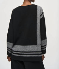Joseph Ribkoff - Oversized Striped Boatneck Top