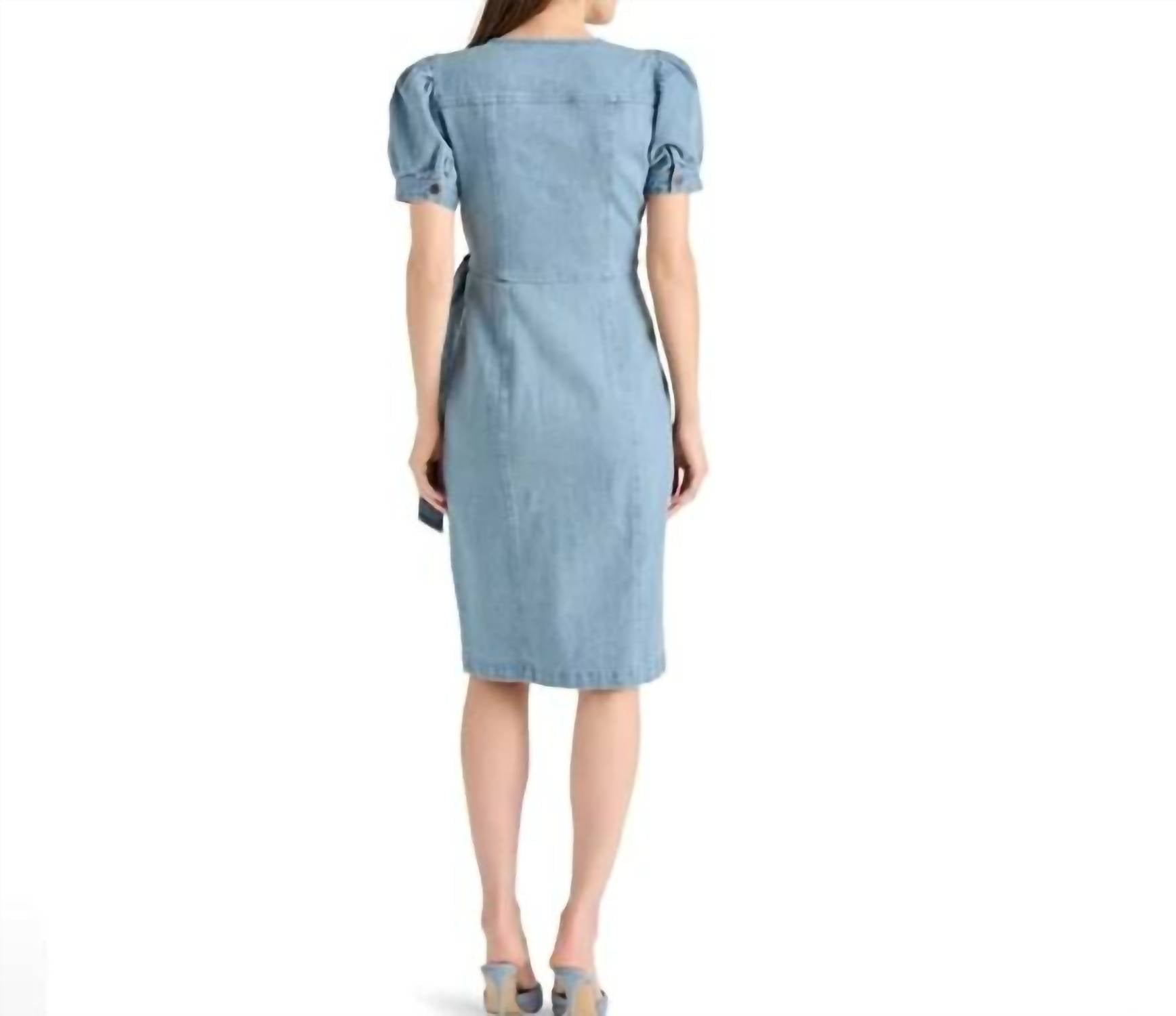 STEVE MADDEN Marc Wrap Dress in denim - women's dress - view 8