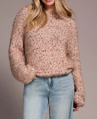 Tribal - Crew Neck Puff Sleeve Sweater