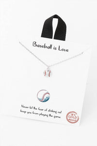 Fame Accessories - Women's Baseball Is Life Necklace