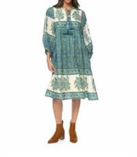 Mahila - Block Print Puff Sleeve Dress