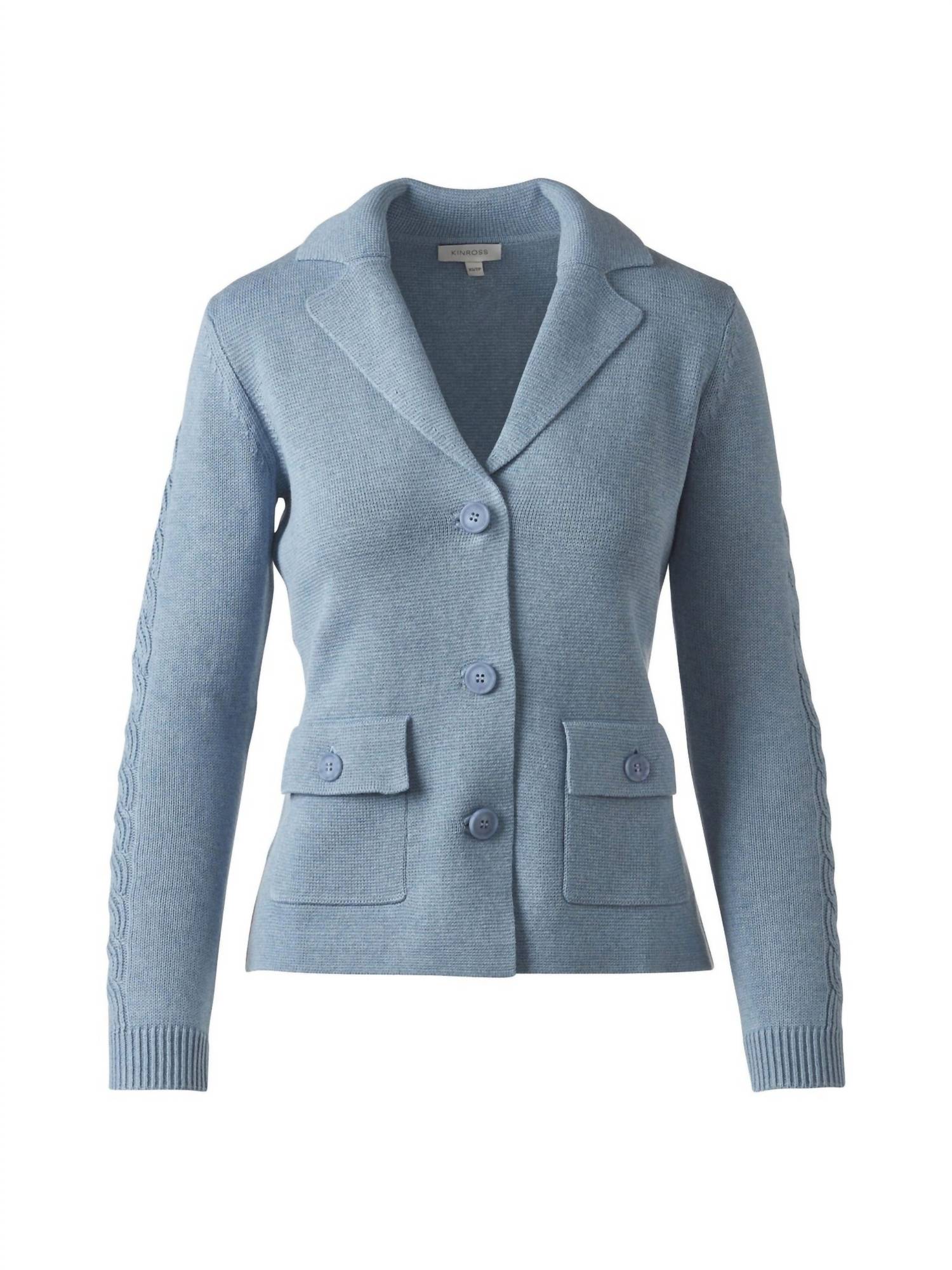 Kinross - Cable Sleeve Collar Cardigan