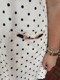 Entro - Polka Dot Horsebit Mini Dress