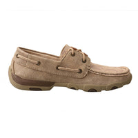TWISTED X Women's Driving Moccasin in dusty tan - women's shoe - detail view