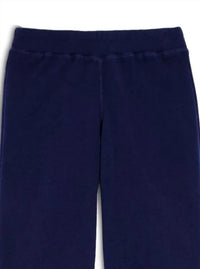 Katie J NYC Girl's Dylan Wide Leg Sweatpant in evening blue - women's pants - detail view