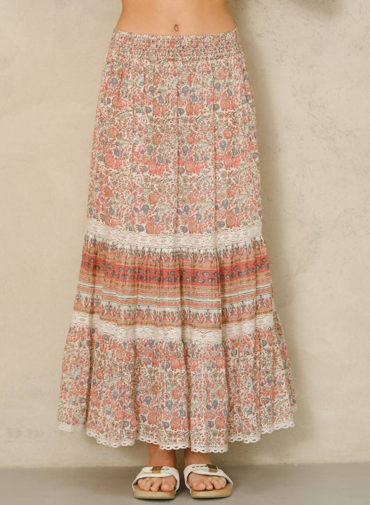 M.A.B.E. - Cass Print Maxi Skirt