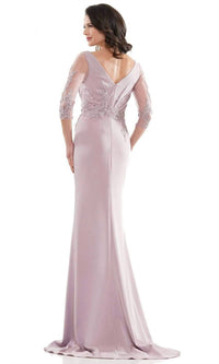 Marsoni By Colors - Embroidery Detailed Polished Gown Mv1145