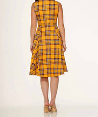 Orchid Bloom - Plaid Swing Dress