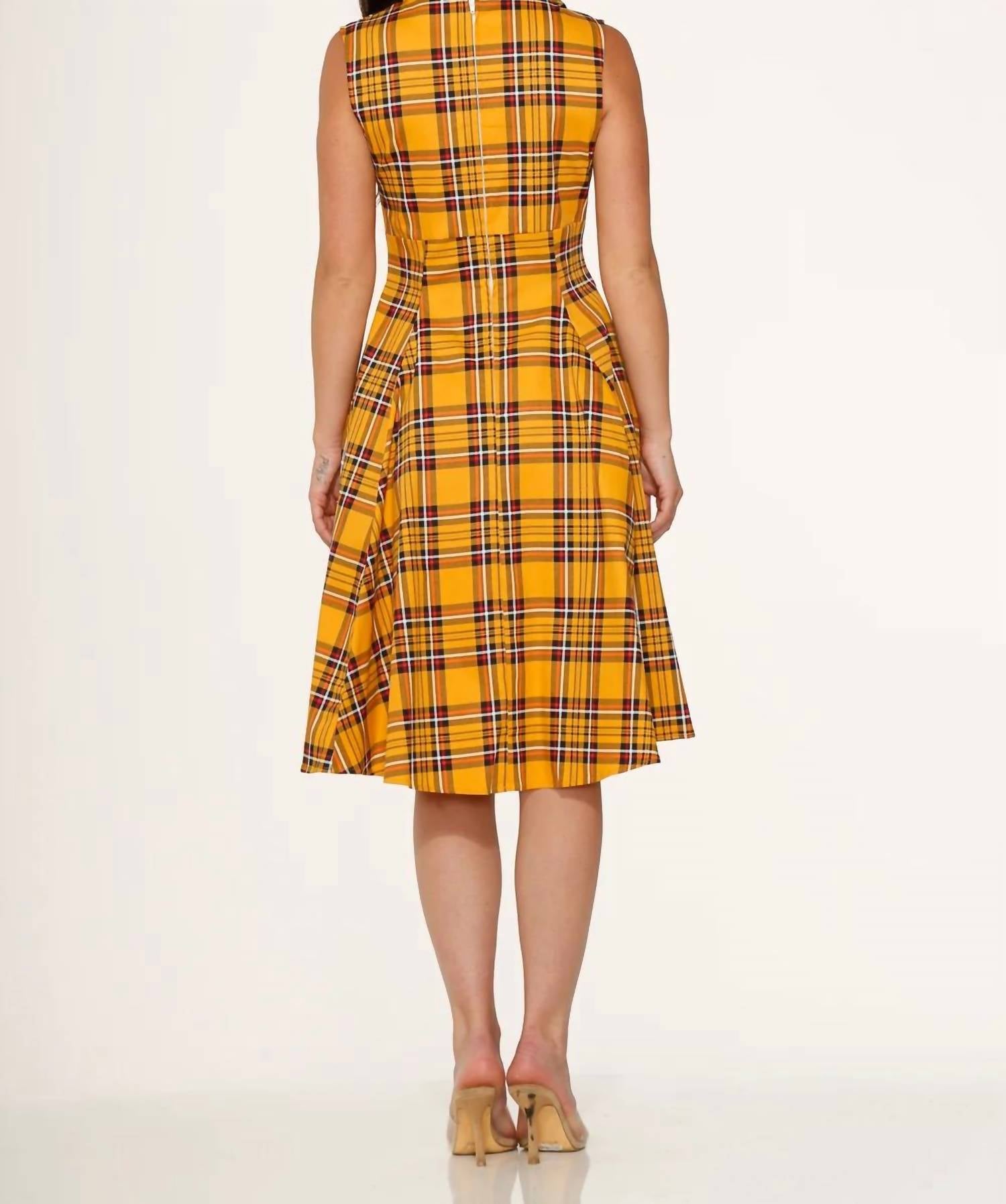 Orchid Bloom - Plaid Swing Dress