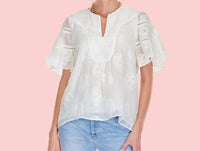 Joy Joy - Trim Flare Sleeve Top