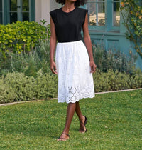 Frank & Eileen - Grace Eyelet Midi Skirt