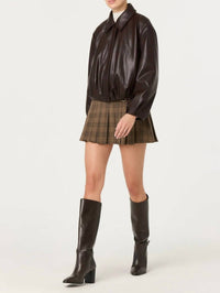 Astr - Raevin Faux Leather Bomber Jacket