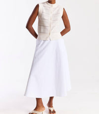 Brodie Cashmere Taylor Cashmere Tank Top in organic white - women's tank top