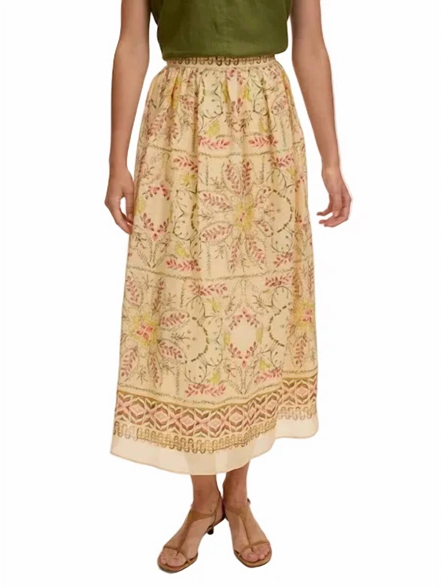 Exquise - Printed Midi Skirt