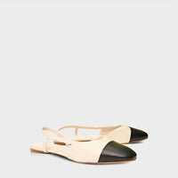 Carrano Women's Elena Sling Back Flats in off white - women's flats