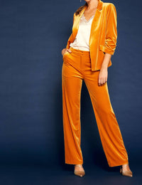 Skies Are Blue - Hey There Straight Leg Velvet Pants