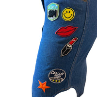 Endless Rose - Denim Pencil Mini Skirt with Appliques