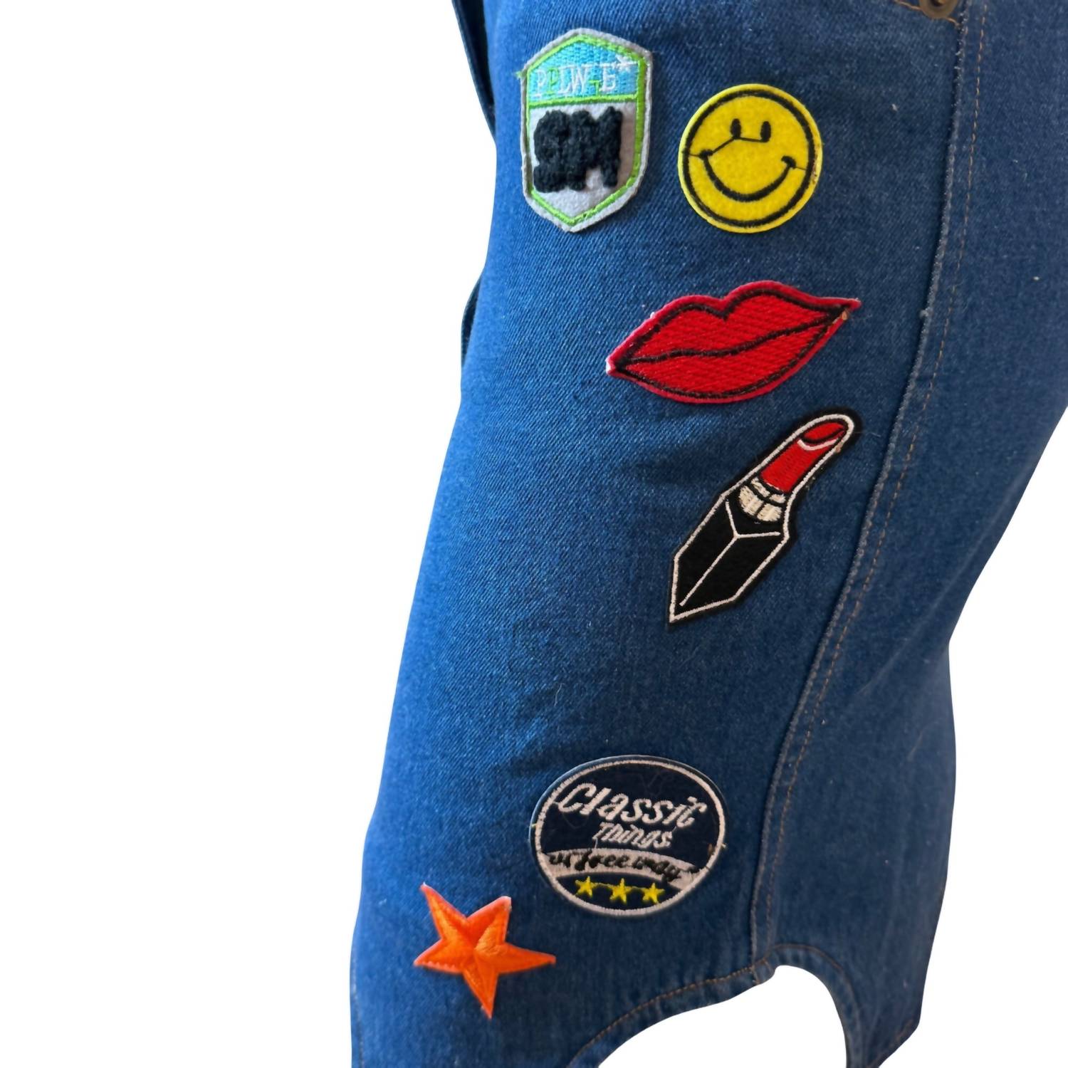 Endless Rose - Denim Pencil Mini Skirt with Appliques