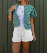Exvoto - Darby Reversible Embroidery Linen Vest