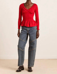 Damson Madder - Drew Mid-rise Wash Jeans