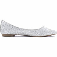 Feversole - Women's Glitter Pointed Toe Slip On Ballet Flat Shoes