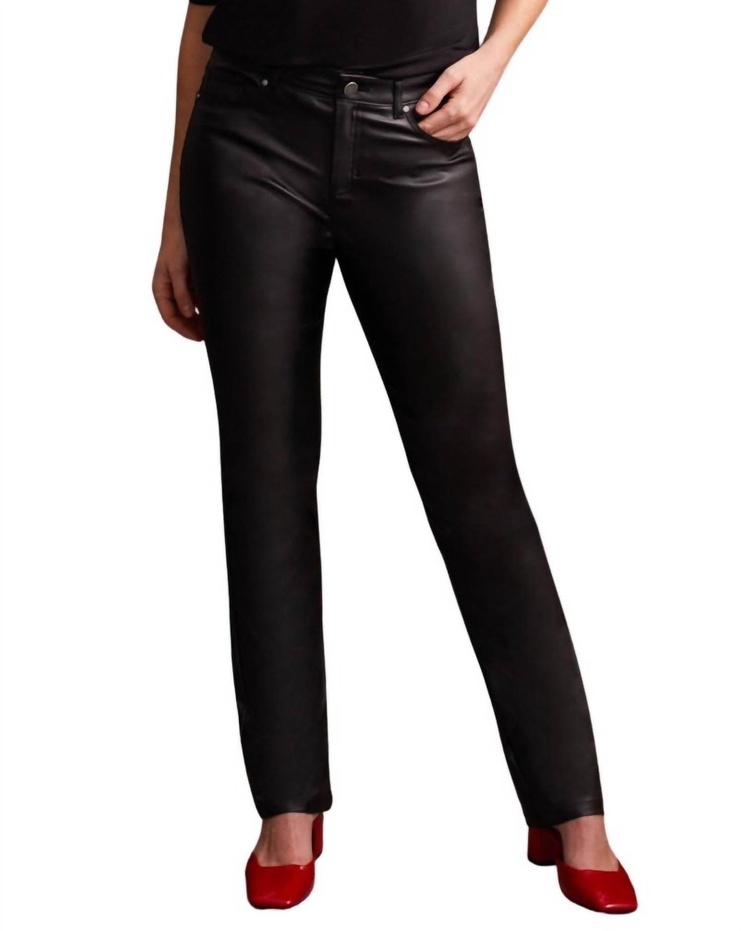 Tribal - Coated Straight Leg Pants