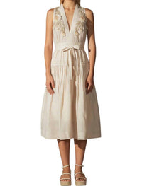 Ranna Gill - Lauren Halter Belted Midi Dress
