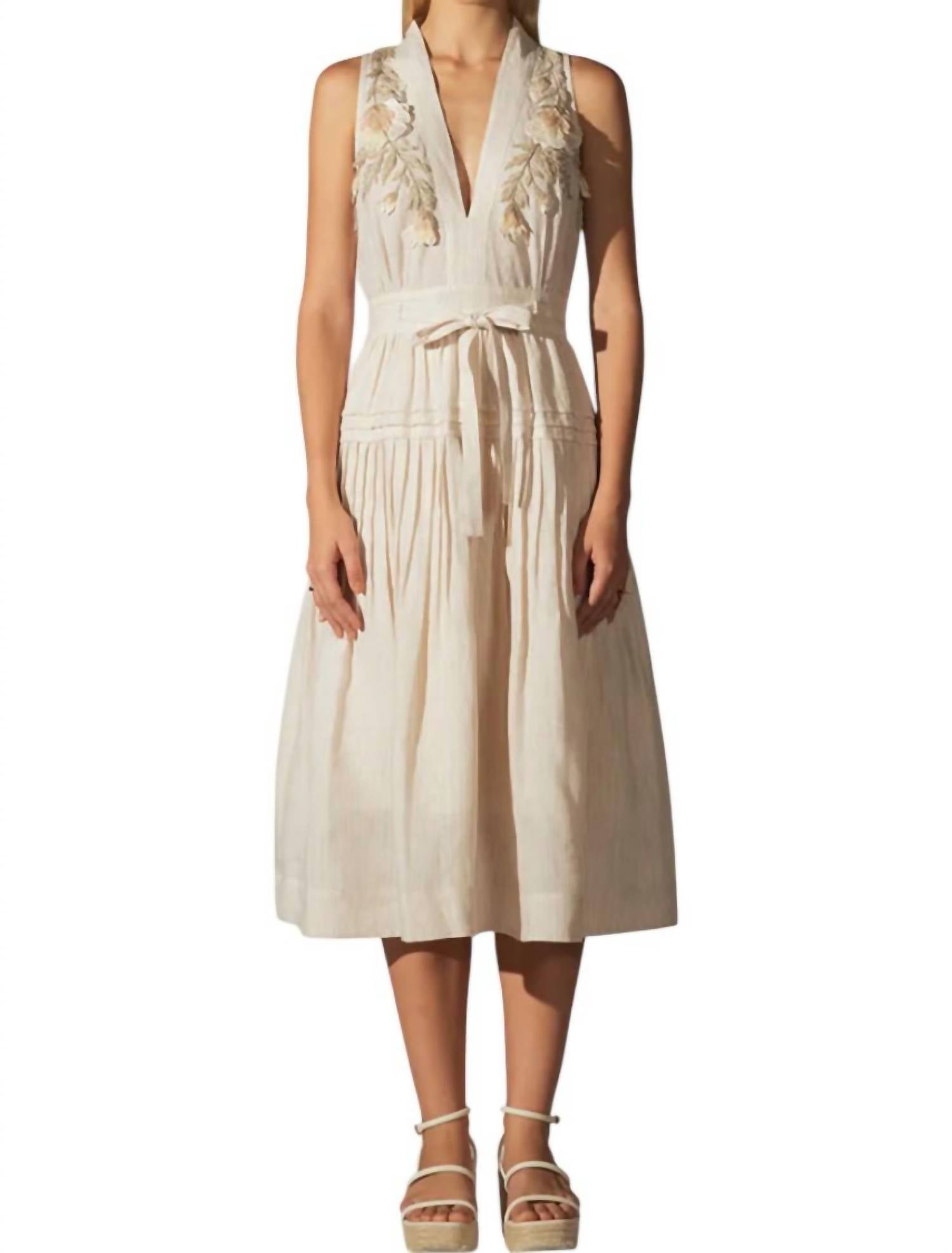 Ranna Gill - Lauren Halter Belted Midi Dress