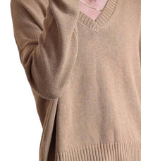Minnie Rose - Cotton Cashmere Boxy V Neck Sweater