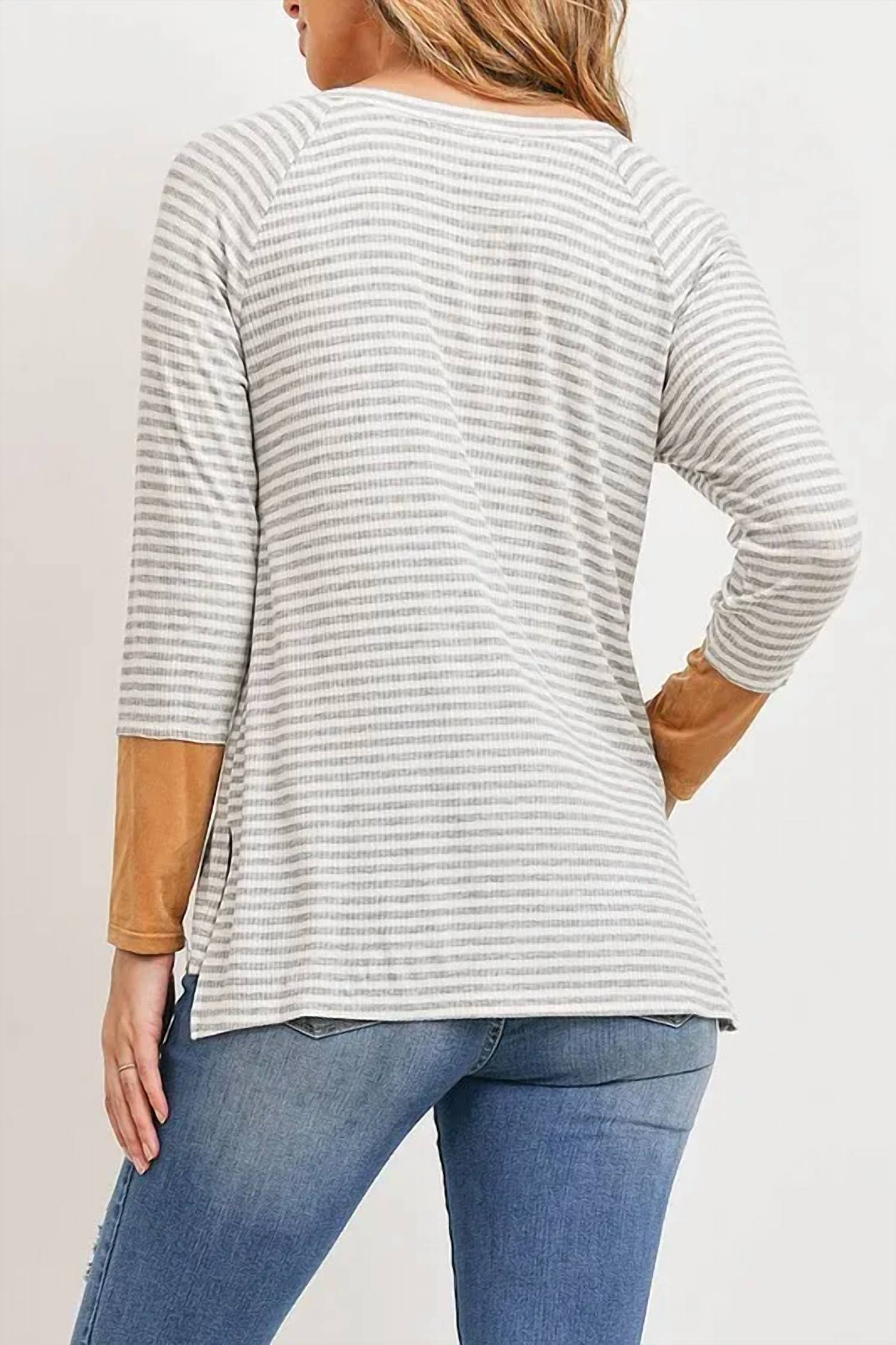 Potter'S Pot - LACE UP STRIPE TOP