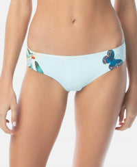 Vince Camuto - Garden Paradise Printed Shirred Cheeky Bikini Bottoms