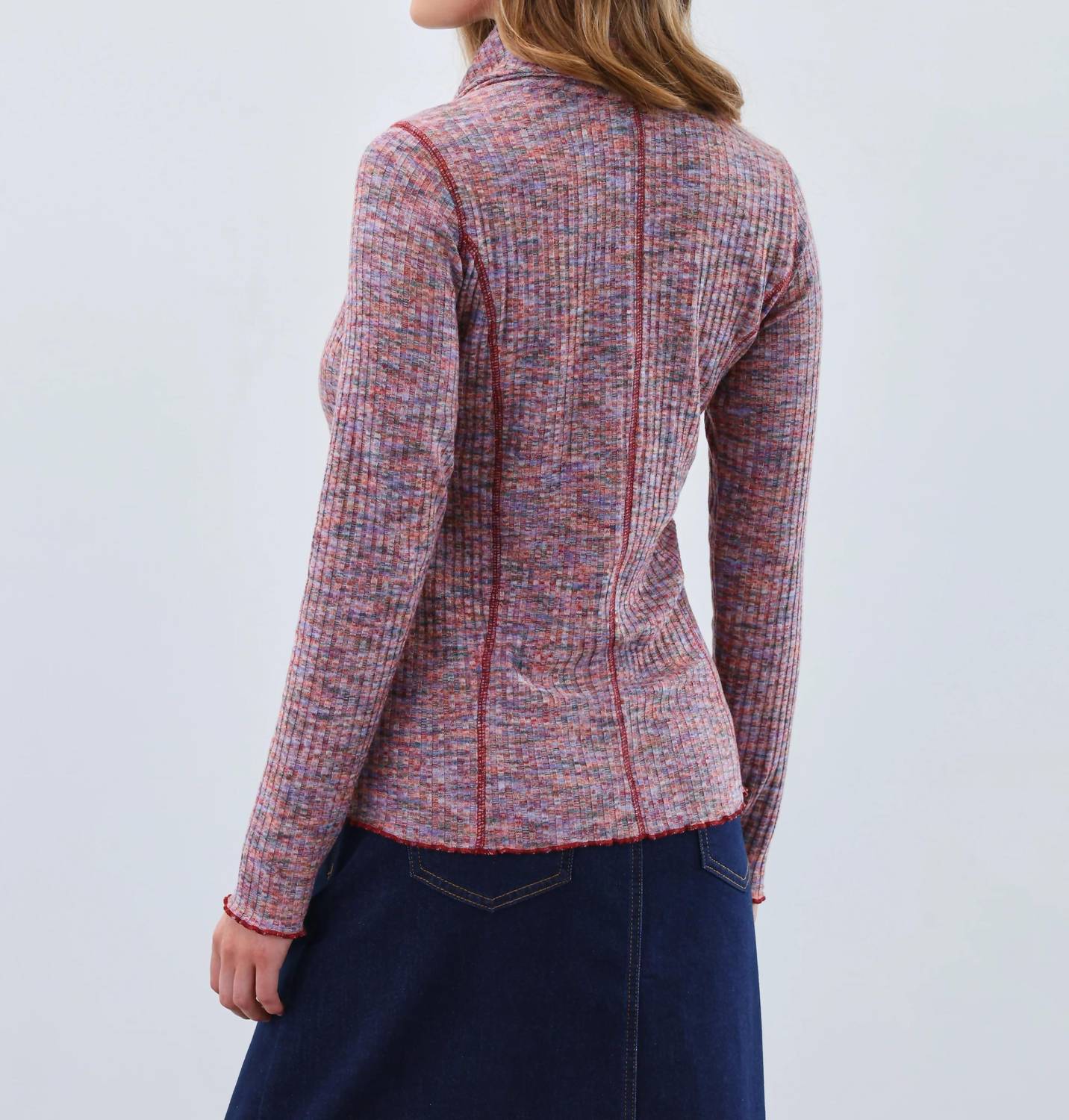 Fdj - Liana Long Sleeve Cowl-neck Top