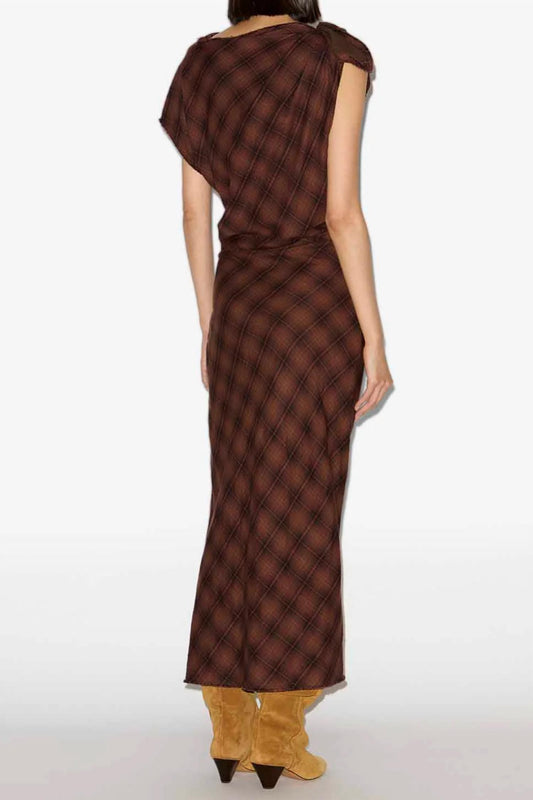 Isabel Marant - Naerys Asymmetrical Checkered Dress