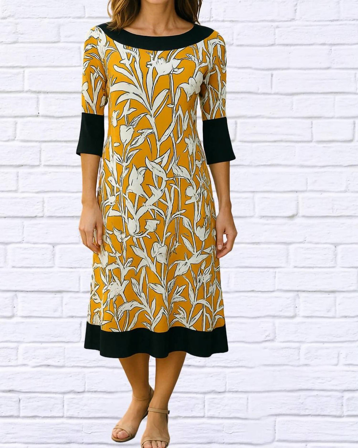 Diva Usa - Women's Boat Neck Shift Dress