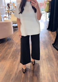 Glam - Addison Ribbed Mock Neck Top