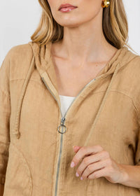 Elliott Lauren - Zip Front Linen Jacket