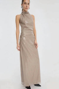 Rotate - Sequins Maxi Slit Dress