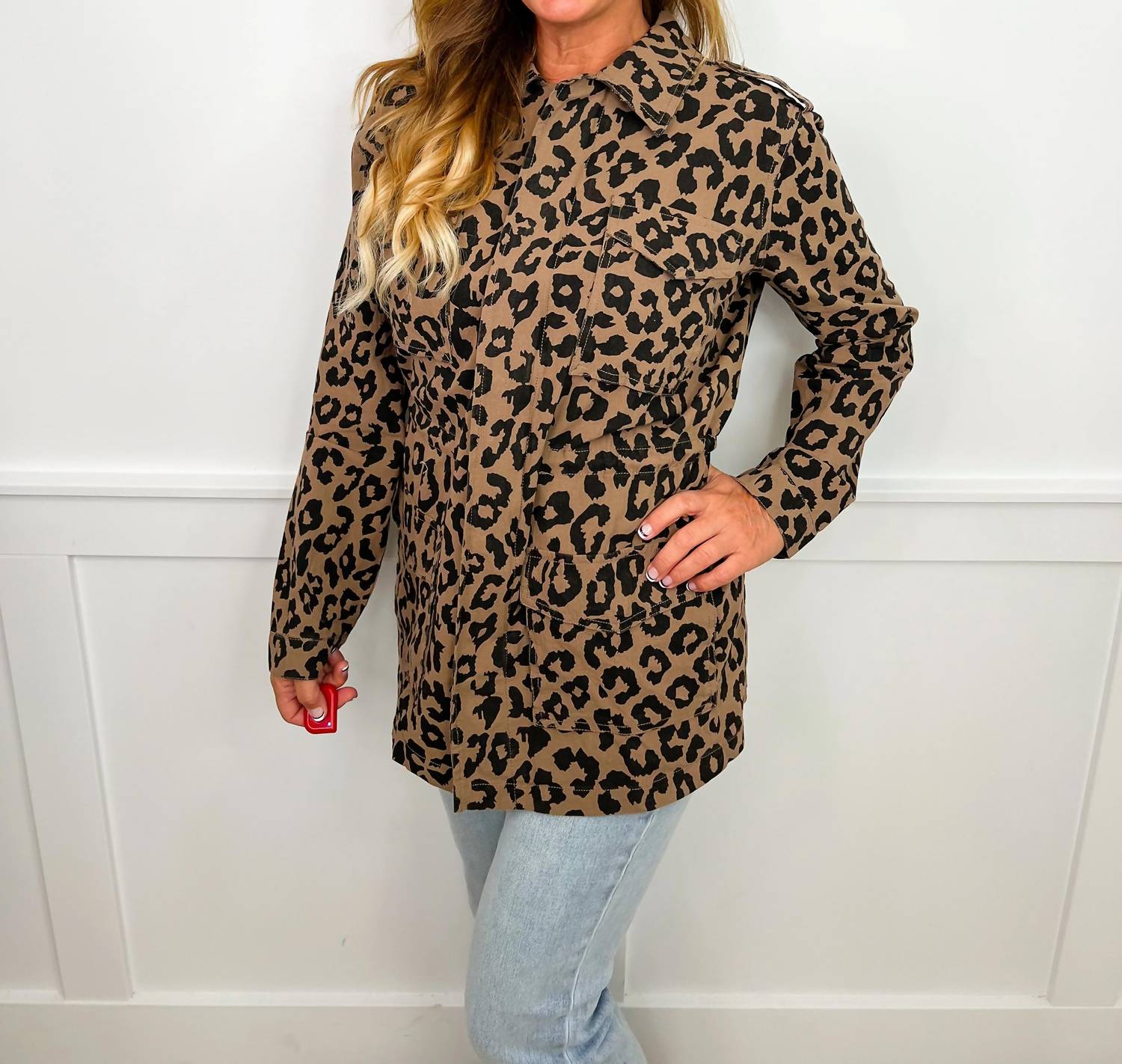Ellison - Ready To Roar Cotton Long Sleeve Leopard Jacket