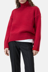 CLOSED Pure Wool Jumper Sweater in chili pepper red - women's sweater
