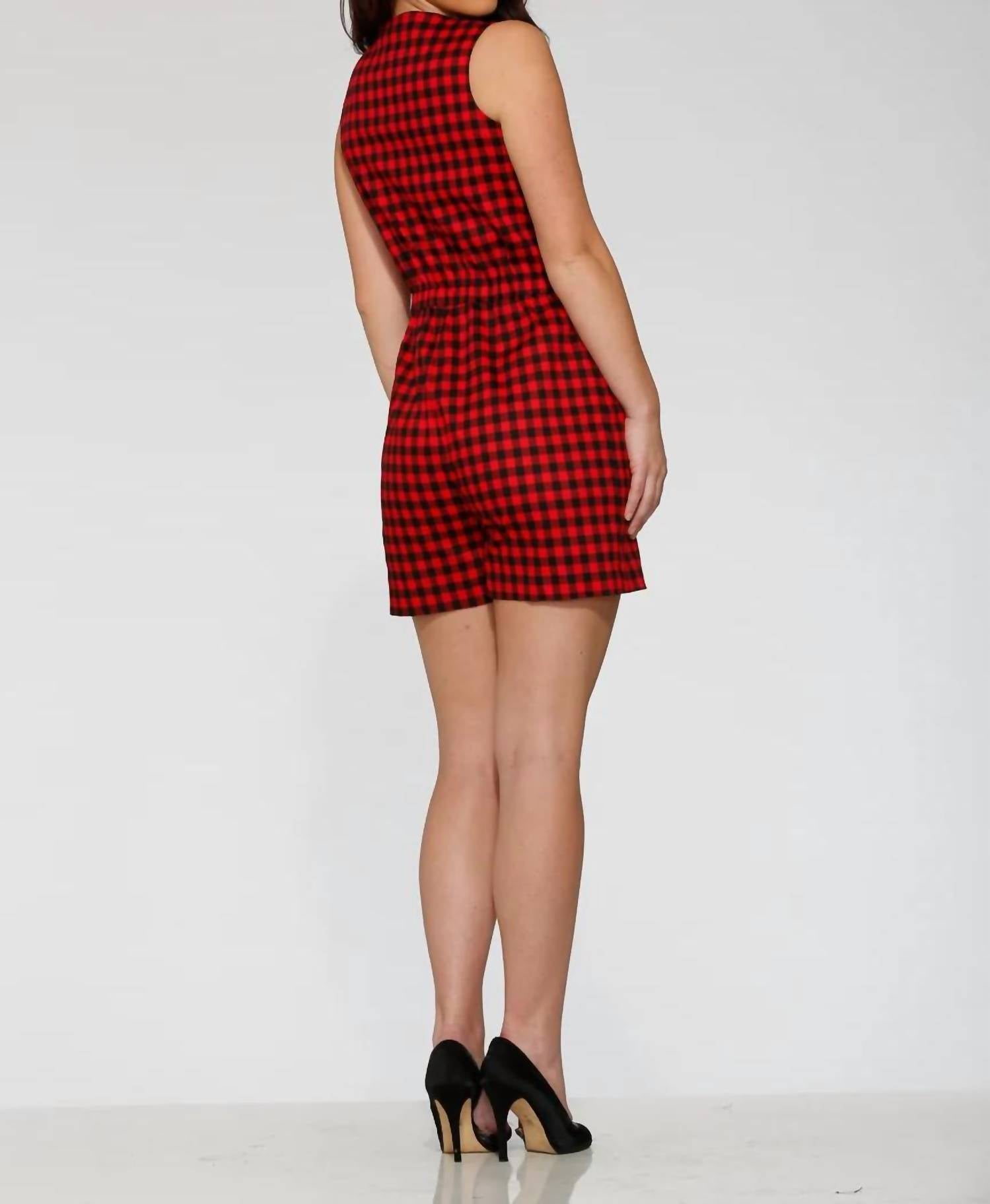 Orchid Bloom - Checkmate Sleeveless Romper